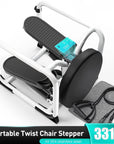 Steppers for Exercise with Twist Stool, Multifunctional Mini Fitness Machine for Full Body Workout, Home Workout Equipment with Resistance Bands & LCD Monitor