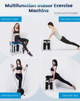 Steppers for Exercise with Twist Stool, Multifunctional Mini Fitness Machine for Full Body Workout, Home Workout Equipment with Resistance Bands & LCD Monitor
