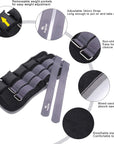 Adjustable Ankle Weights 1-3/4/5/6/8/10/12/15/20 LBS Pair with Removable Weight for Jogging, Gymnastics, Aerobics, Physical Therapy