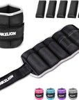 1 Pair 2 3 5 10 Lbs Adjustable Ankle Weights for Women Men Kids, Strength Training Wrist and Ankle Weights Sets for Gym, Fitness Workout, Running, Lifting - Black Grey Pink Blue Purple