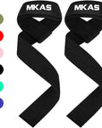 MKAS 1 Pair Gym Lifting Straps Fitness Gloves Anti-Slip Hand Wraps Wrist Straps Support for Weight Lifting Powerlifting Training
