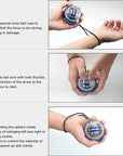 Wrist Trainer Ball Auto-Start Wrist Strengthener Gyroscopic Forearm Exerciser Gyro Ball for Strengthen Arms, Fingers, Wrist Bones and Muscles