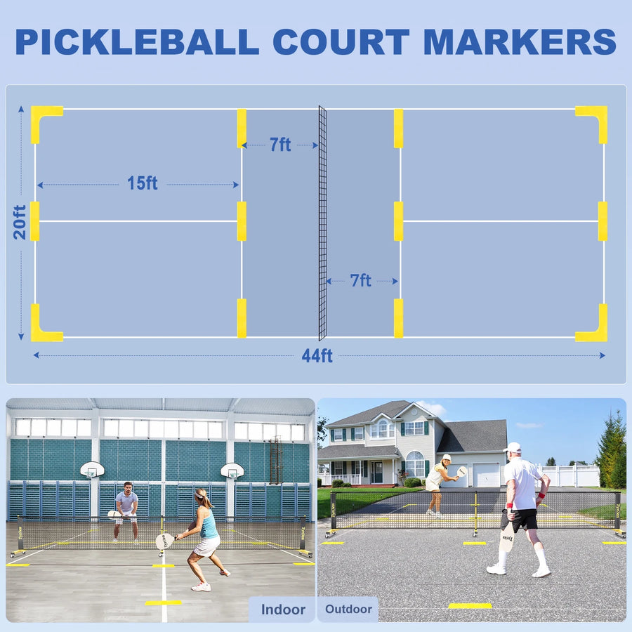 22 Ft Portable Pickleball Net Set with Carrying Bag – Weather Resistant Metal Frame, Easy Assembly