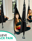 Premium Aerial Hammock anti Gravity Yoga Swing Kit - Acrobat Flying Sling Set for Indoor and Outdoor Inversion Therapy