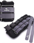 Adjustable Ankle Weights 1-3/4/5/6/8/10/12/15/20 LBS Pair with Removable Weight for Jogging, Gymnastics, Aerobics, Physical Therapy