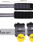 Adjustable Ankle Weights 1-3/4/5/6/8/10/12/15/20 LBS Pair with Removable Weight for Jogging, Gymnastics, Aerobics, Physical Therapy